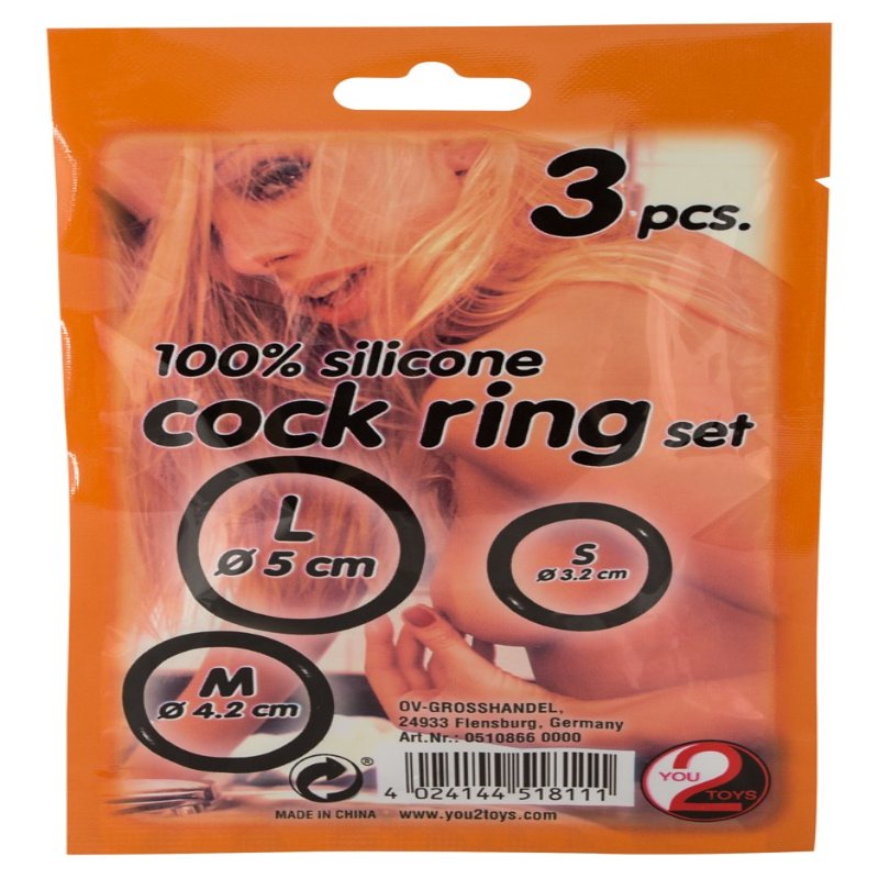 Ерекційні кільця - Silicone Cock Ring Set, 3 шт. - зображення 1