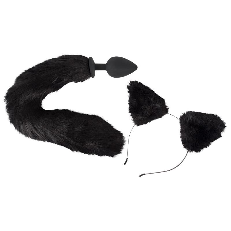 Анальна пробка та вушка - Bad Kitty Pet Play Plug & Ears