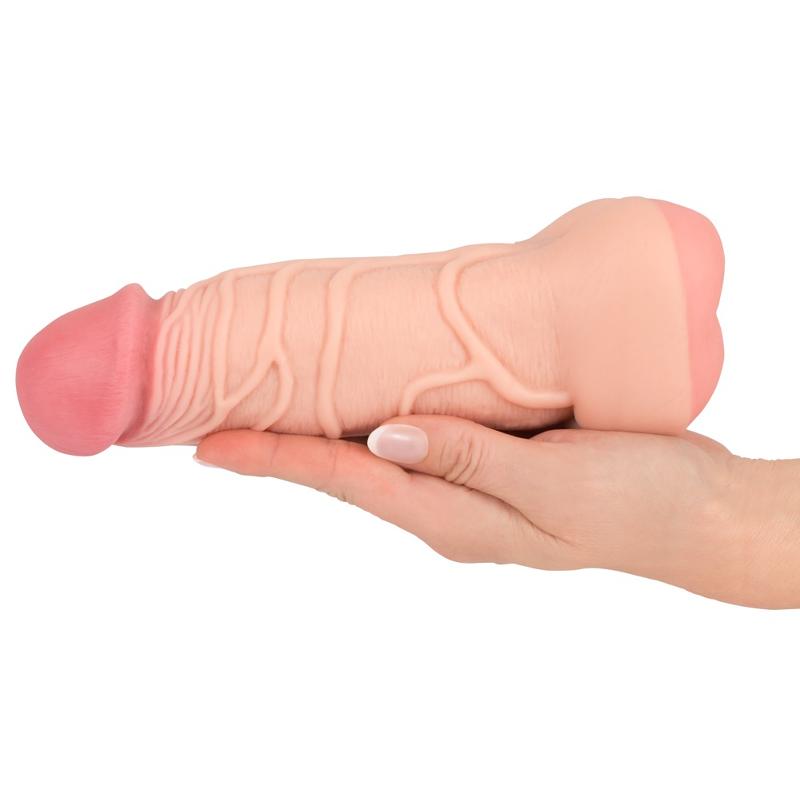 Насадка+мастурбатор - Nature Skin 2in1 Extension+Masturbator (+8 см)