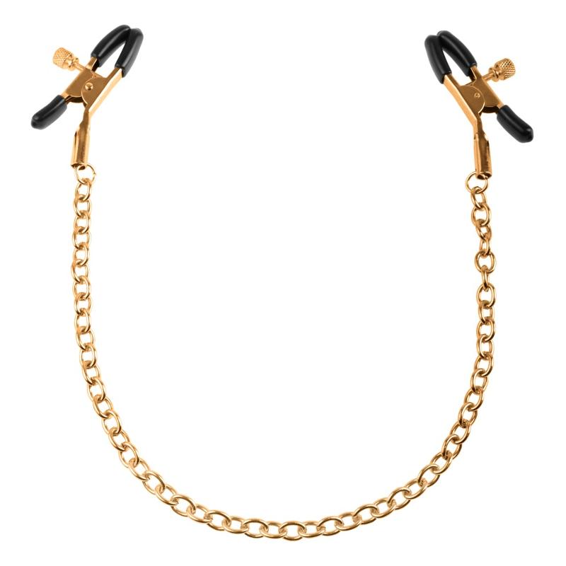 Затискачі для сосків - FFS Gold Chain Nipple Clamps