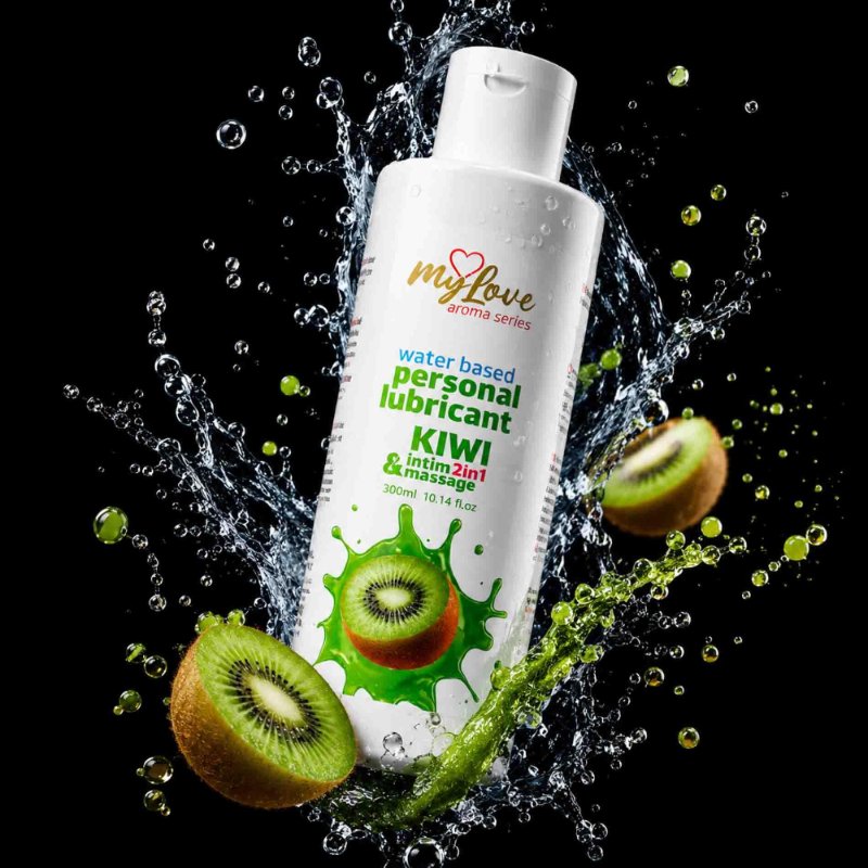 2в1 лубрикант та масажний гель - MyLove Aroma Series Intim&Massage Kiwi, 300 мл