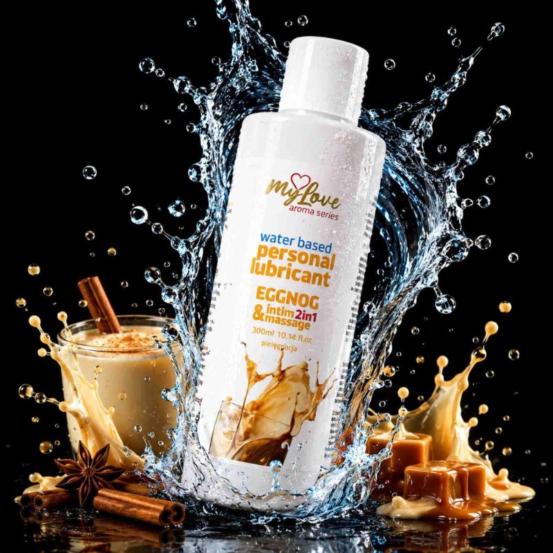 2в1 лубрикант та масажний гель - MyLove Aroma Series Intim&Massage Eggnog, 300 мл