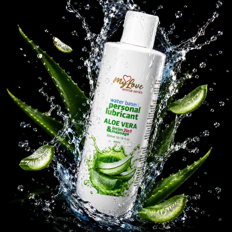 2в1 лубрикант та масажний гель - MyLove Aroma Series Intim&Massage Aloe Vera, 300 мл