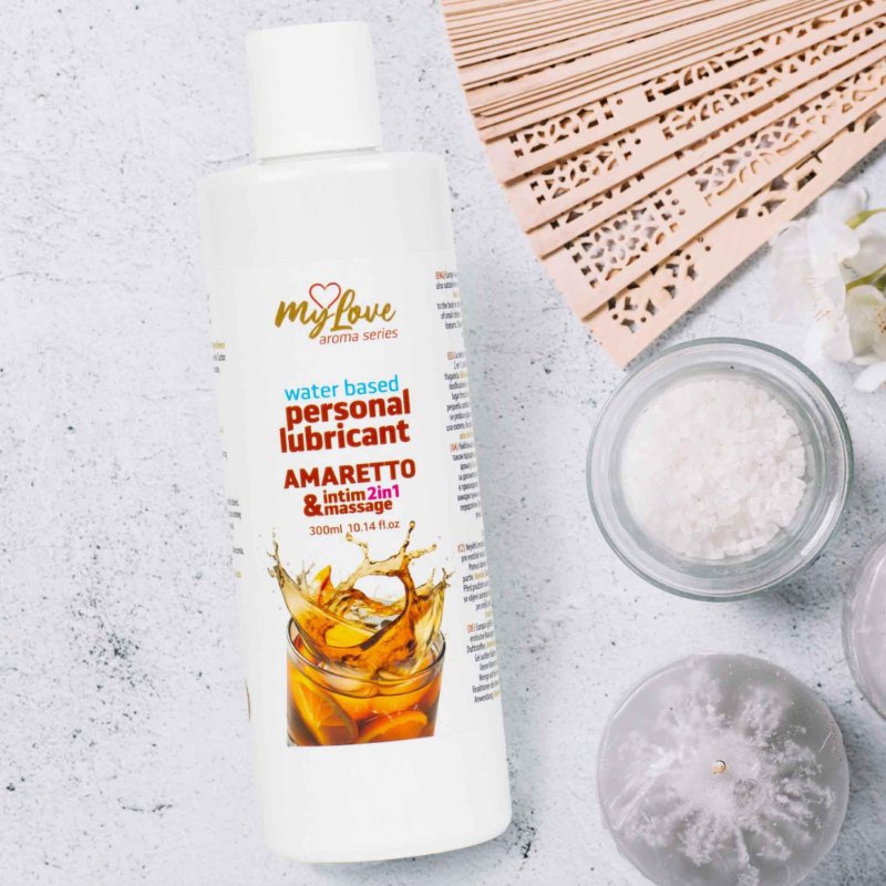 2в1 лубрикант та масажний гель - MyLove Aroma Series Intim&Massage Amaretto, 300 мл