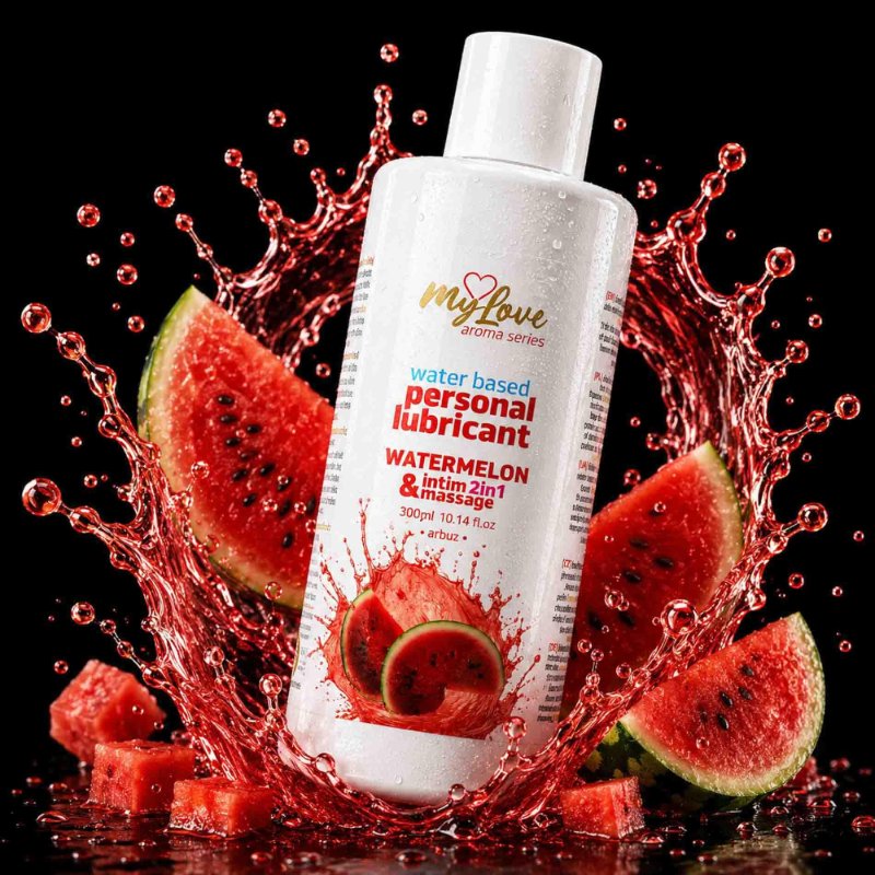 2в1 лубрикант та масажний гель - MyLove Aroma Series Intim&Massage Watermelon, 300 мл