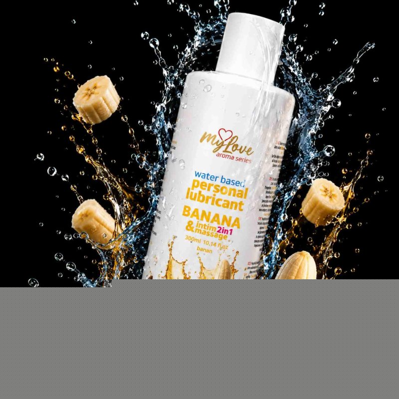 2в1 лубрикант та масажний гель - MyLove Aroma Series Intim&Massage Banana, 300 мл