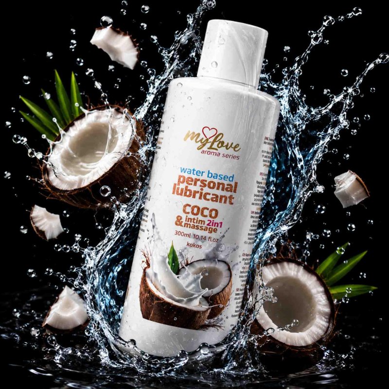 2в1 лубрикант та масажний гель - MyLove Aroma Series Intim&Massage Coco, 300 мл