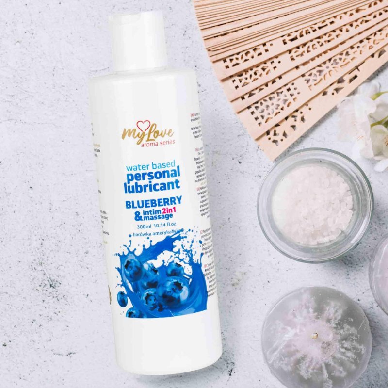 2в1 лубрикант та масажний гель - MyLove Aroma Series Intim&Massage Blueberry, 300 мл