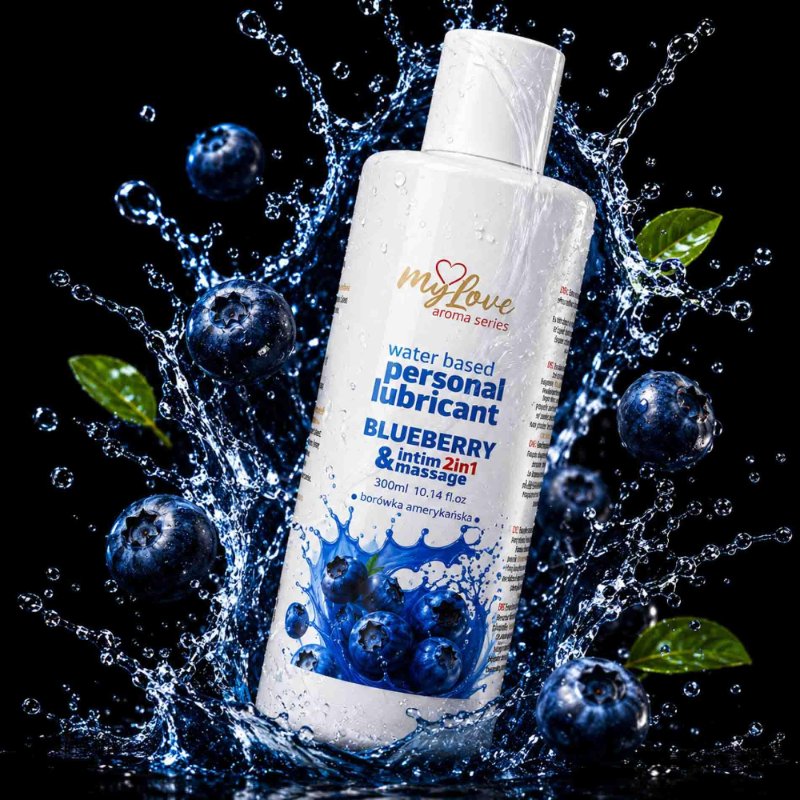 2в1 лубрикант та масажний гель - MyLove Aroma Series Intim&Massage Blueberry, 300 мл