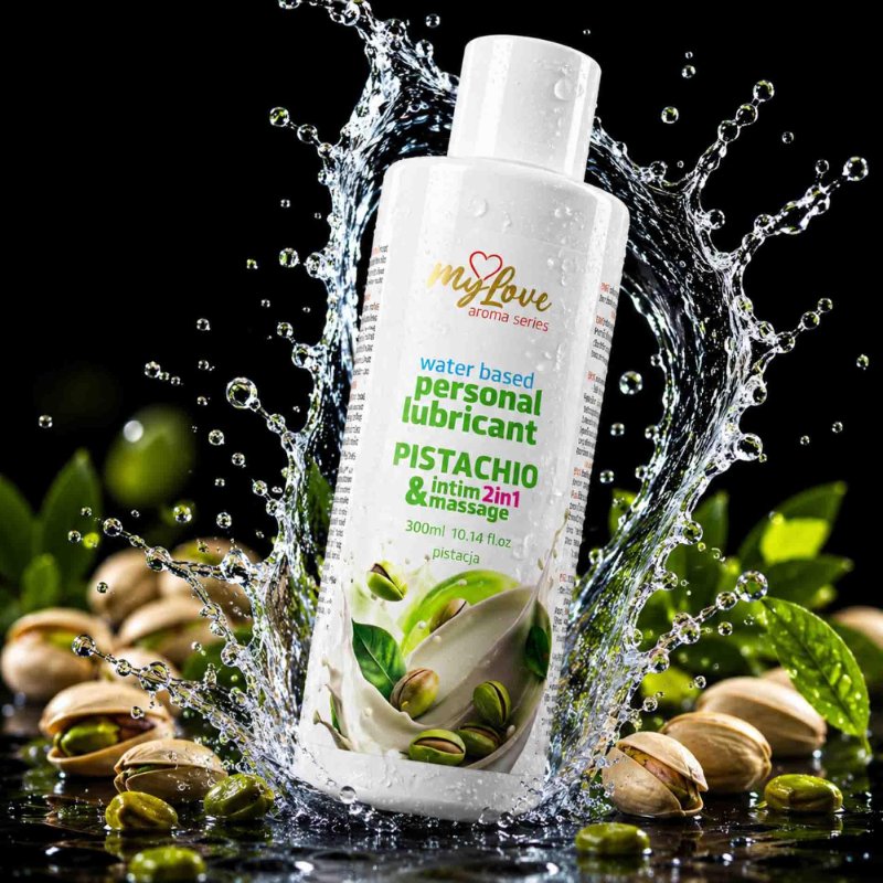 2в1 лубрикант та масажний гель - MyLove Aroma Series Intim&Massage Pistachio, 300 мл