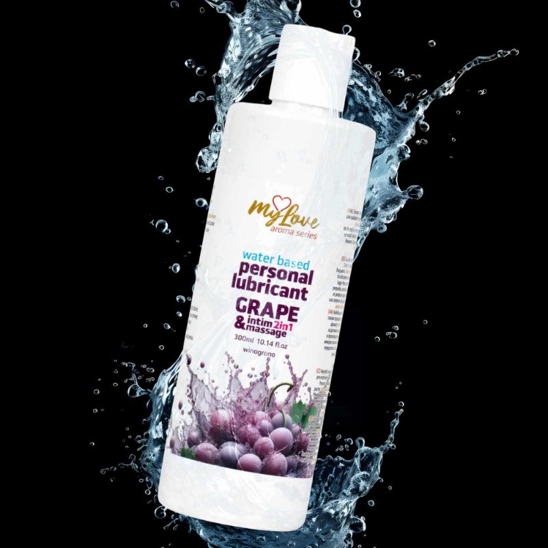 2в1 лубрикант та масажний гель - MyLove Aroma Series Intim&Massage Grape, 300 мл