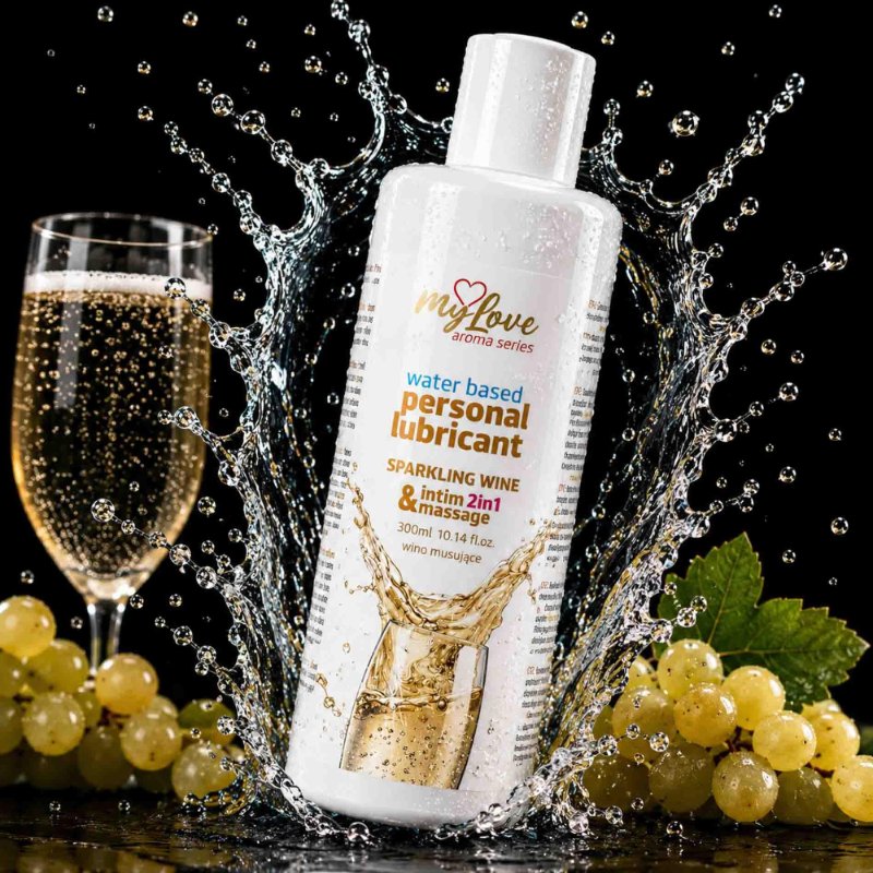 2в1 лубрикант та масажний гель - MyLove Aroma Series Intim&Massage Sparkling Wine, 300 мл