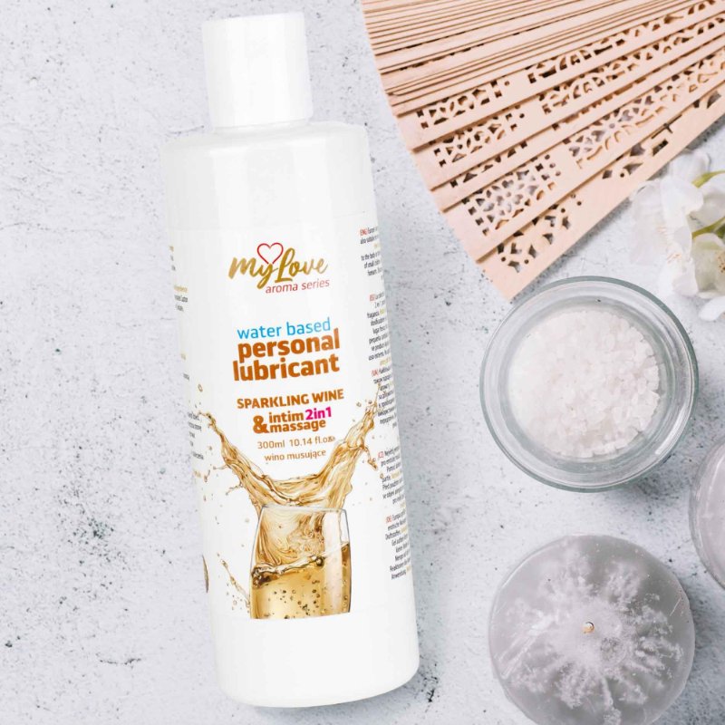 2в1 лубрикант та масажний гель - MyLove Aroma Series Intim&Massage Sparkling Wine, 300 мл