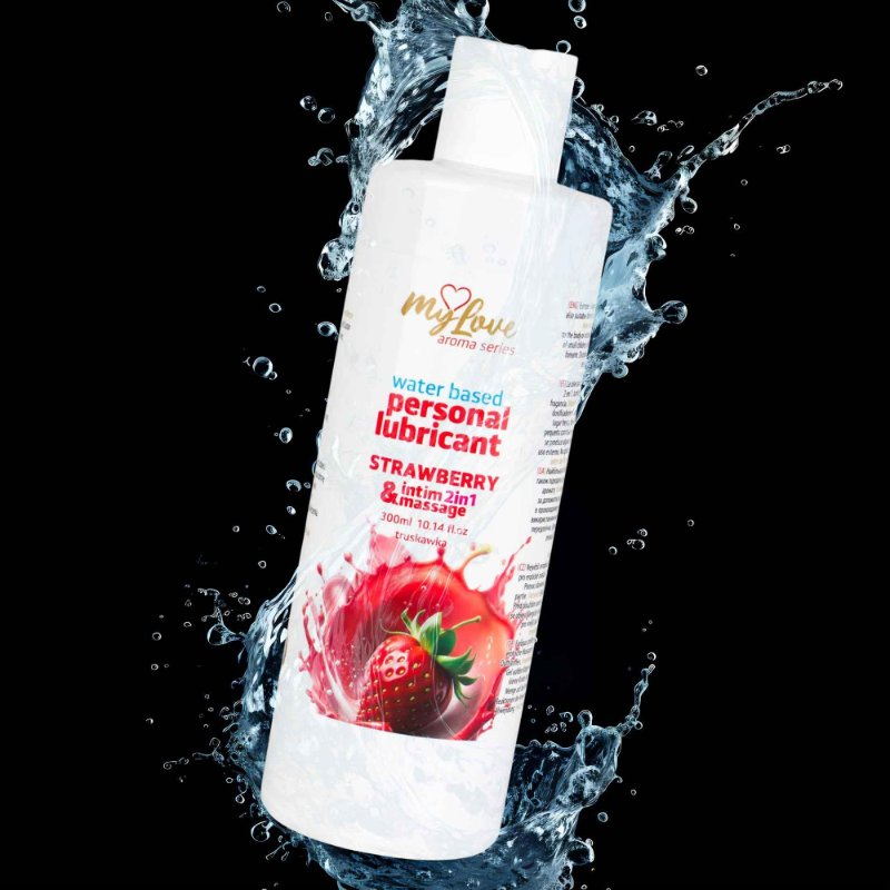 2в1 лубрикант та масажний гель - MyLove Aroma Series Intim&Massage Strawberry, 300 мл