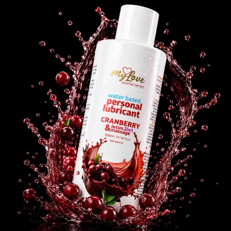 2в1 лубрикант та масажний гель - MyLove Aroma Series Intim&Massage Cranberry, 300 мл