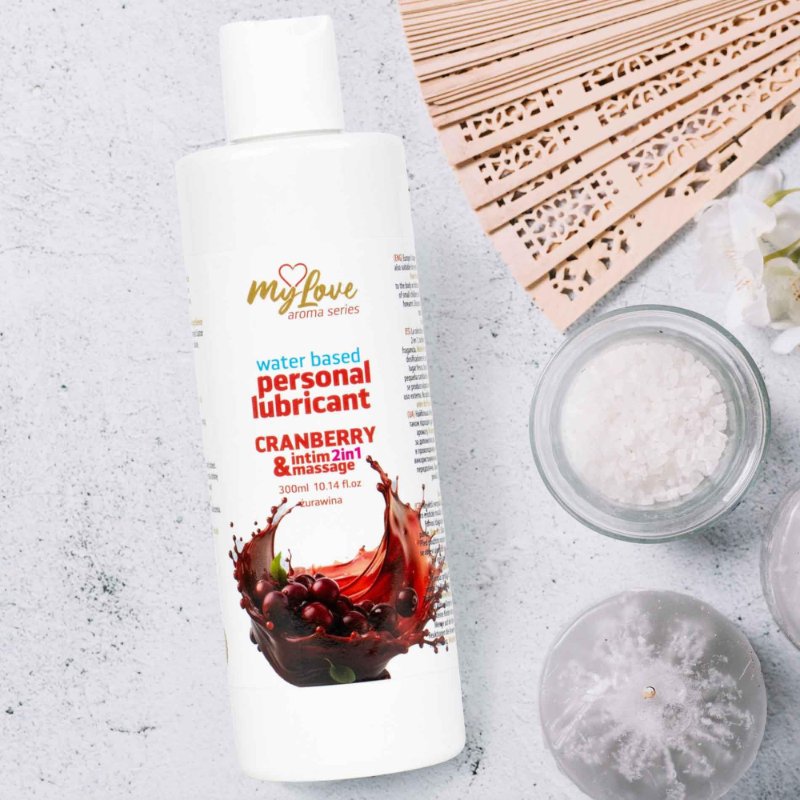 2в1 лубрикант та масажний гель - MyLove Aroma Series Intim&Massage Cranberry, 300 мл