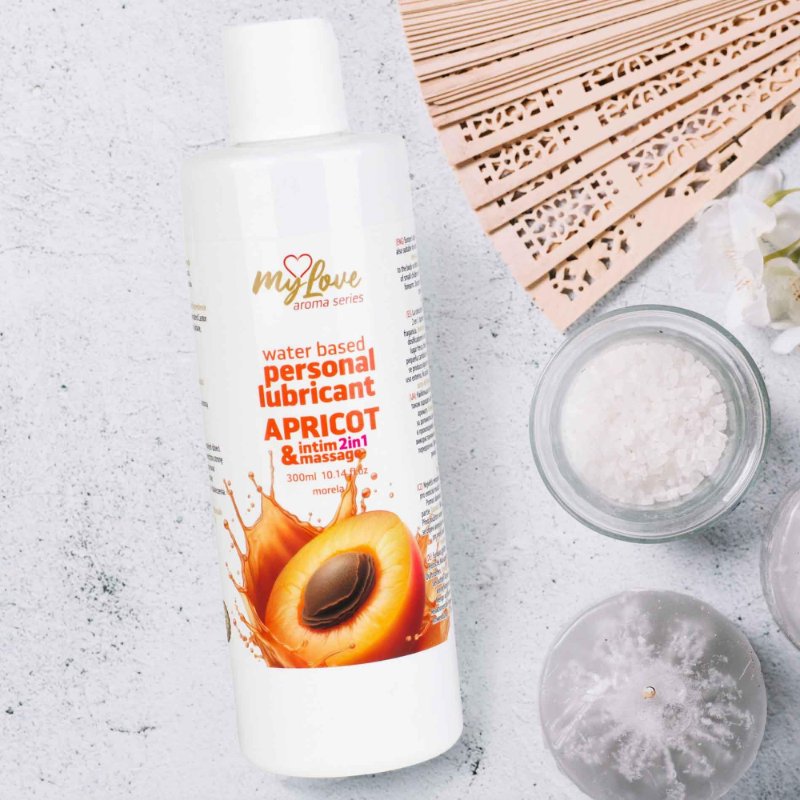2в1 лубрикант та масажний гель - MyLove Aroma Series Intim&Massage Apricot, 300 мл