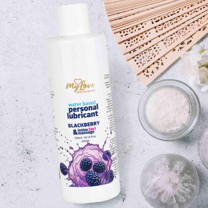 2в1 лубрикант та масажний гель - MyLove Aroma Series Intim&Massage Blackberry, 300 мл
