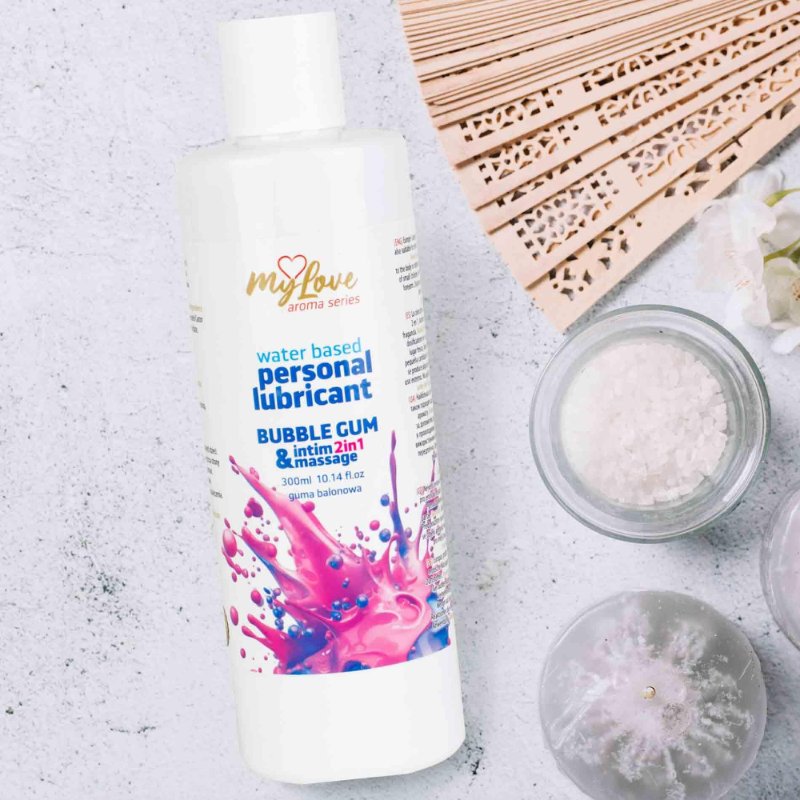 2в1 лубрикант та масажний гель - MyLove Aroma Series Intim&Massage Bubble Gum, 300 мл