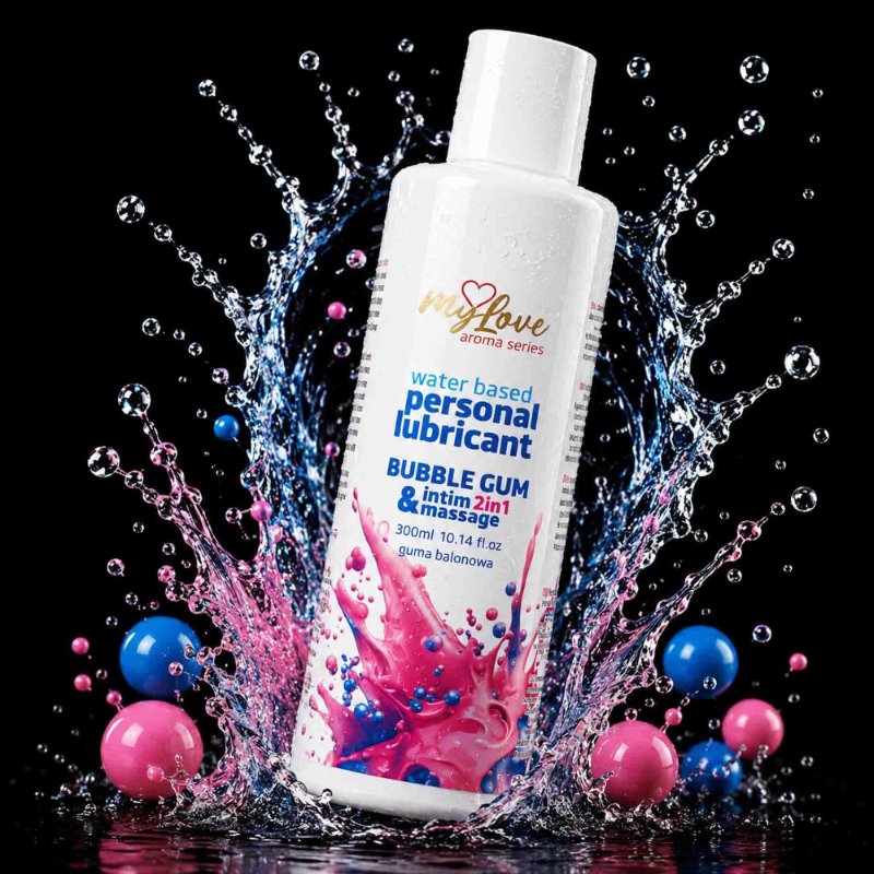 2в1 лубрикант та масажний гель - MyLove Aroma Series Intim&Massage Bubble Gum, 300 мл