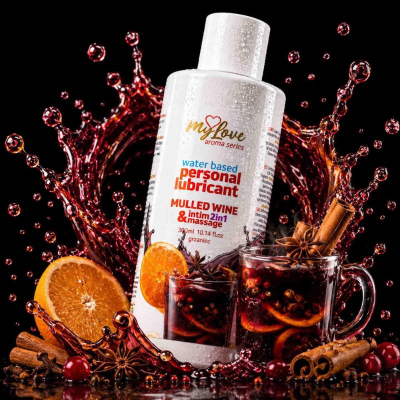 2в1 лубрикант та масажний гель - MyLove Aroma Series Intim&Massage Mulled Wine, 300 мл