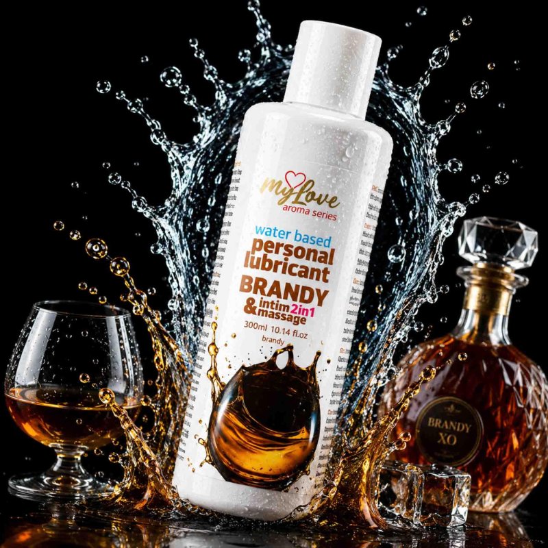 2в1 лубрикант та масажний гель - MyLove Aroma Series Intim&Massage Brandy, 300 мл