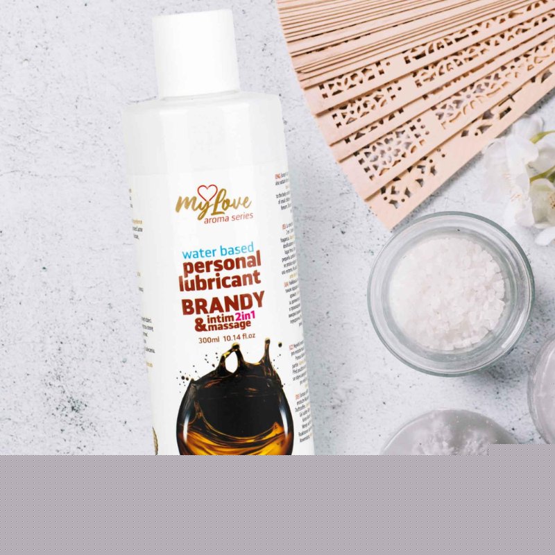 2в1 лубрикант та масажний гель - MyLove Aroma Series Intim&Massage Brandy, 300 мл