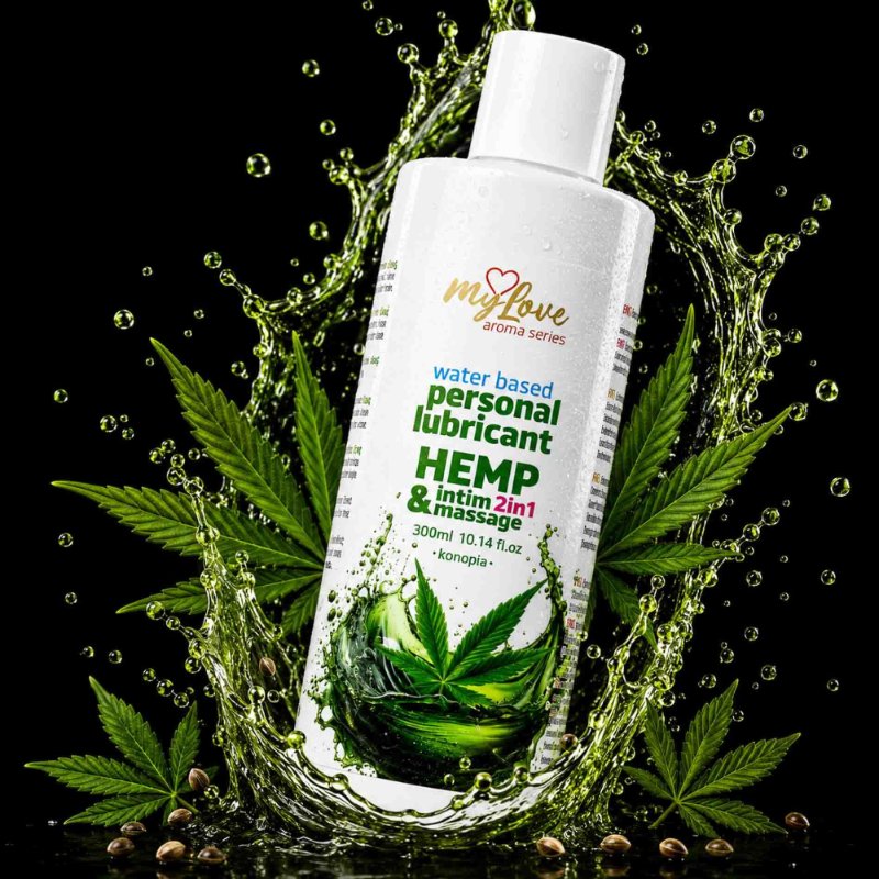 2в1 лубрикант та масажний гель - MyLove Aroma Series Intim&Massage Hemp, 300 мл