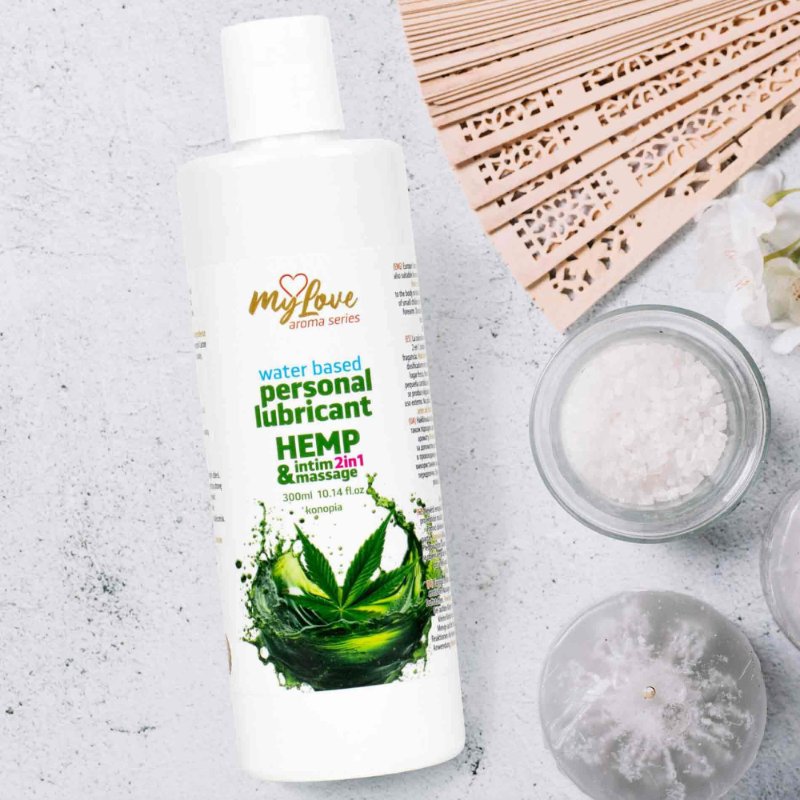 2в1 лубрикант та масажний гель - MyLove Aroma Series Intim&Massage Hemp, 300 мл