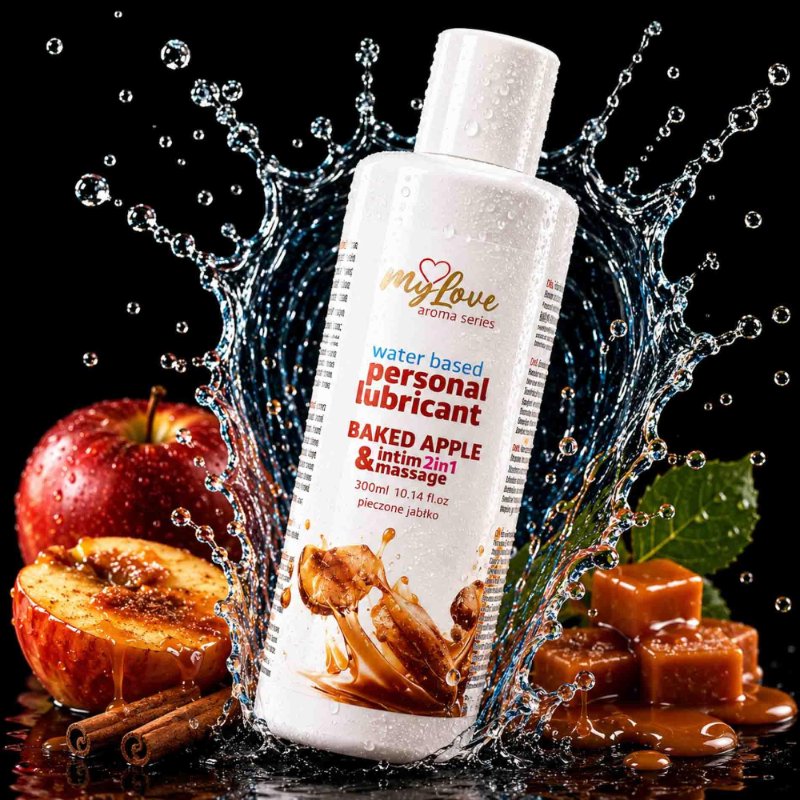 2в1 лубрикант та масажний гель - MyLove Aroma Series Intim&Massage Baked Apple, 300 мл