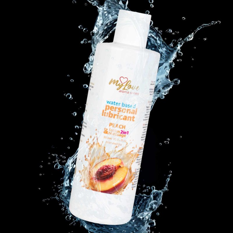 2в1 лубрикант та масажний гель - MyLove Aroma Series Intim&Massage Peach, 300 мл