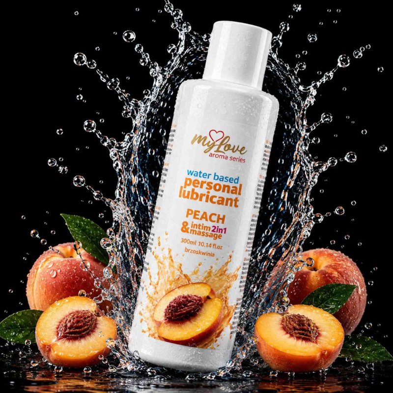 2в1 лубрикант та масажний гель - MyLove Aroma Series Intim&Massage Peach, 300 мл