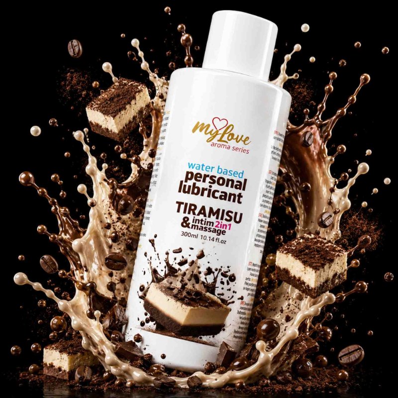 2в1 лубрикант та масажний гель - MyLove Aroma Series Intim&Massage Tiramisu, 300 мл