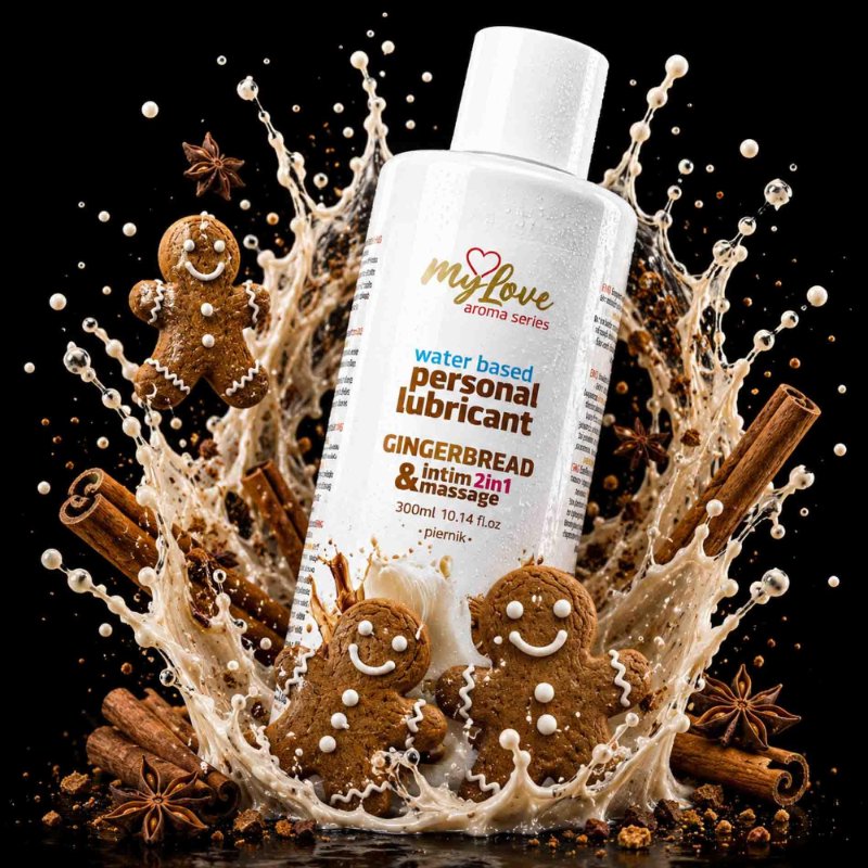 2в1 лубрикант та масажний гель - MyLove Aroma Series Intim&Massage Gingerbread, 300 мл