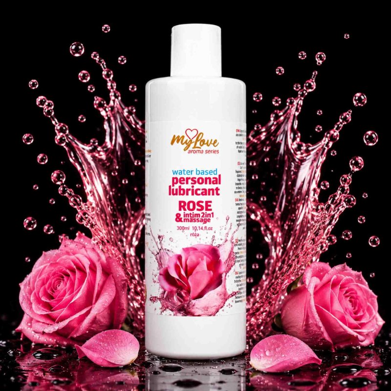 2в1 лубрикант та масажний гель - MyLove Aroma Series Intim&Massage Rose, 300 мл