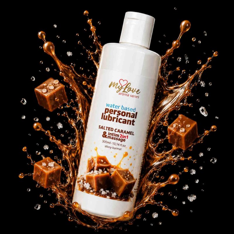 2в1 лубрикант та масажний гель - MyLove Aroma Series Intim&Massage Salted Caramel, 300 мл