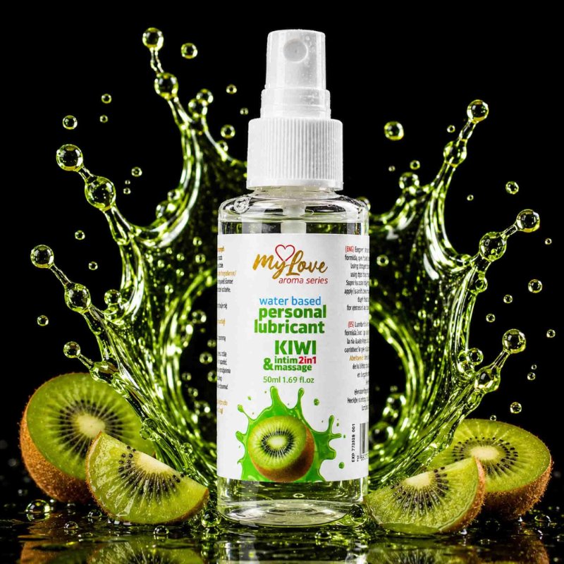2в1 лубрикант та масажний гель - MyLove Aroma Series Intim&Massage Kiwi, 50 мл