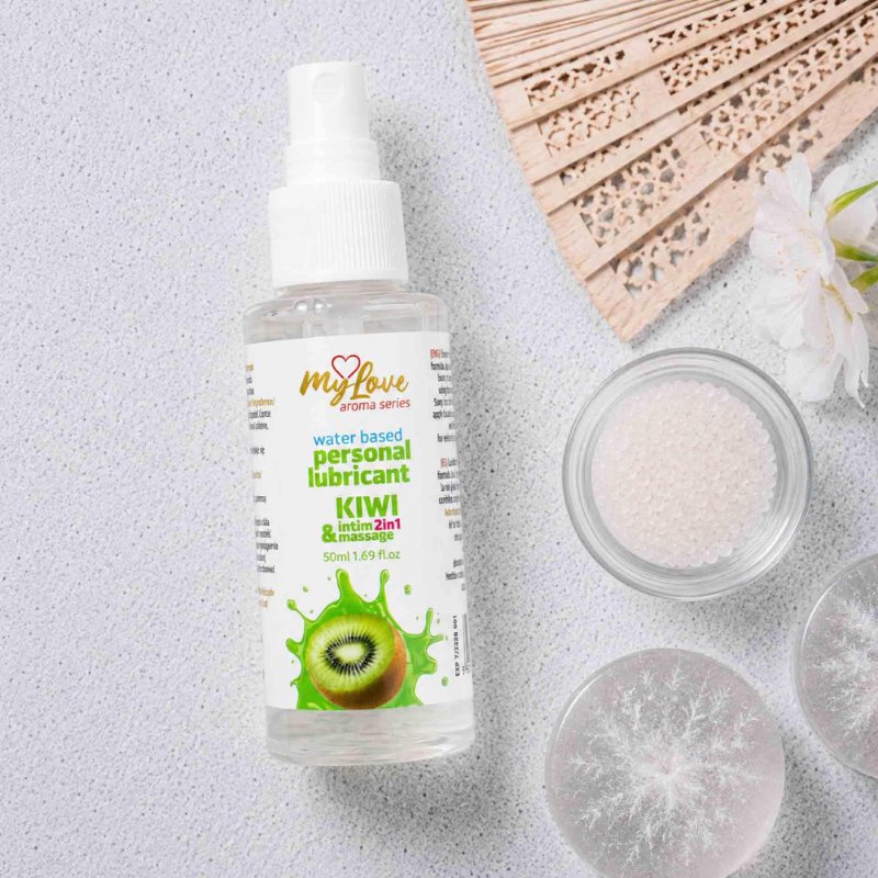 2в1 лубрикант та масажний гель - MyLove Aroma Series Intim&Massage Kiwi, 50 мл