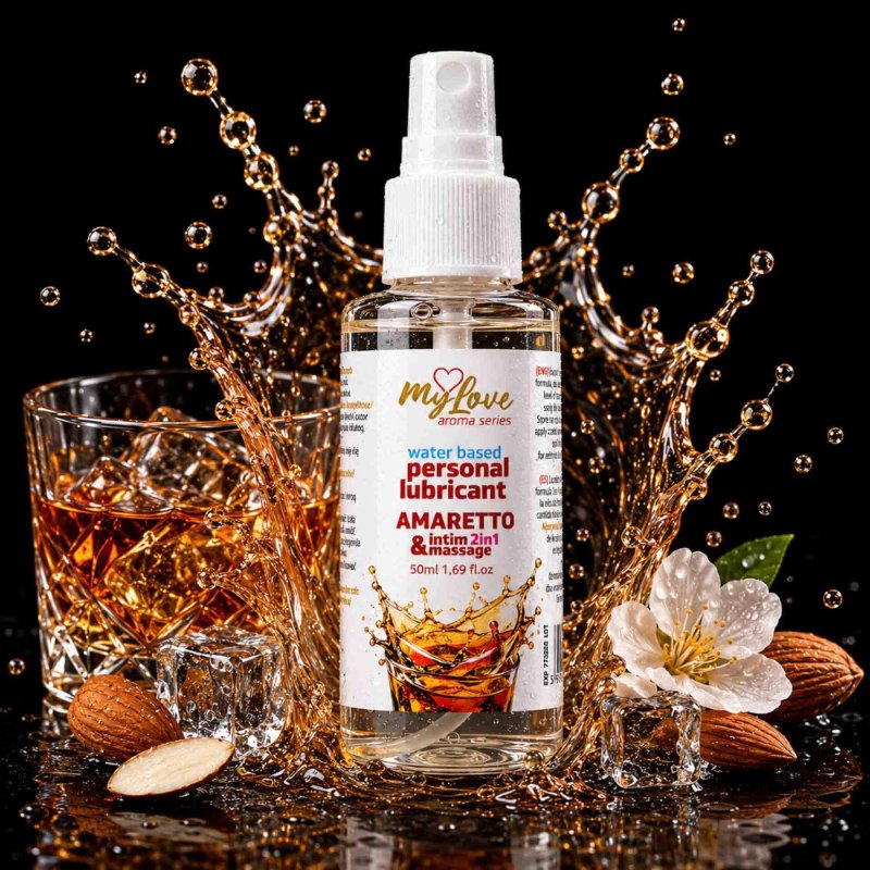 2в1 лубрикант та масажний гель - MyLove Aroma Series Intim&Massage Amaretto, 50 мл