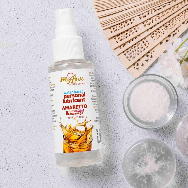 2в1 лубрикант та масажний гель - MyLove Aroma Series Intim&Massage Amaretto, 50 мл