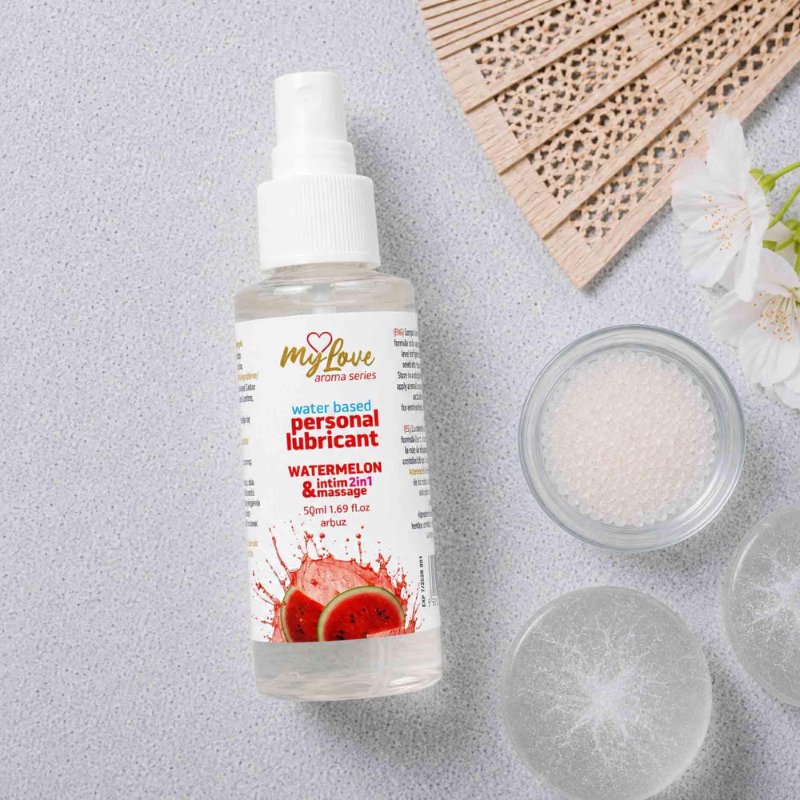 2в1 лубрикант та масажний гель - MyLove Aroma Series Intim&Massage Watermelon, 50 мл
