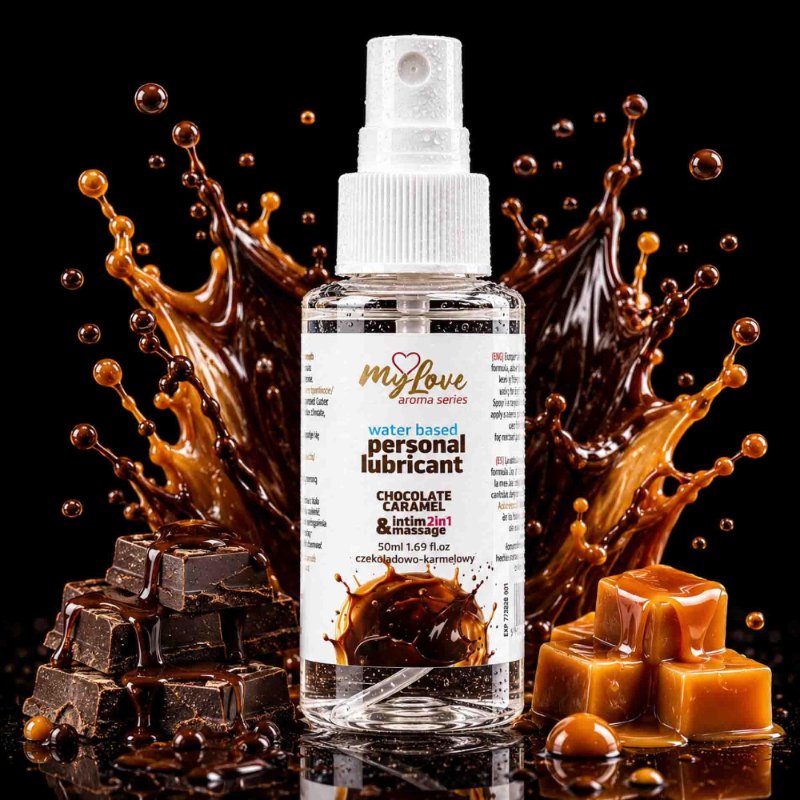 2в1 лубрикант та масажний гель - MyLove Aroma Series Intim&Massage Chocolate Caramel, 50 мл