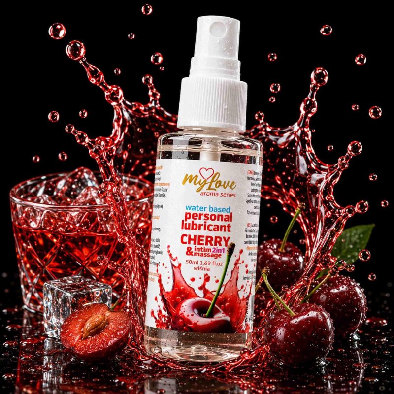 2в1 лубрикант та масажний гель - MyLove Aroma Series Intim&Massage Cherry, 50 мл