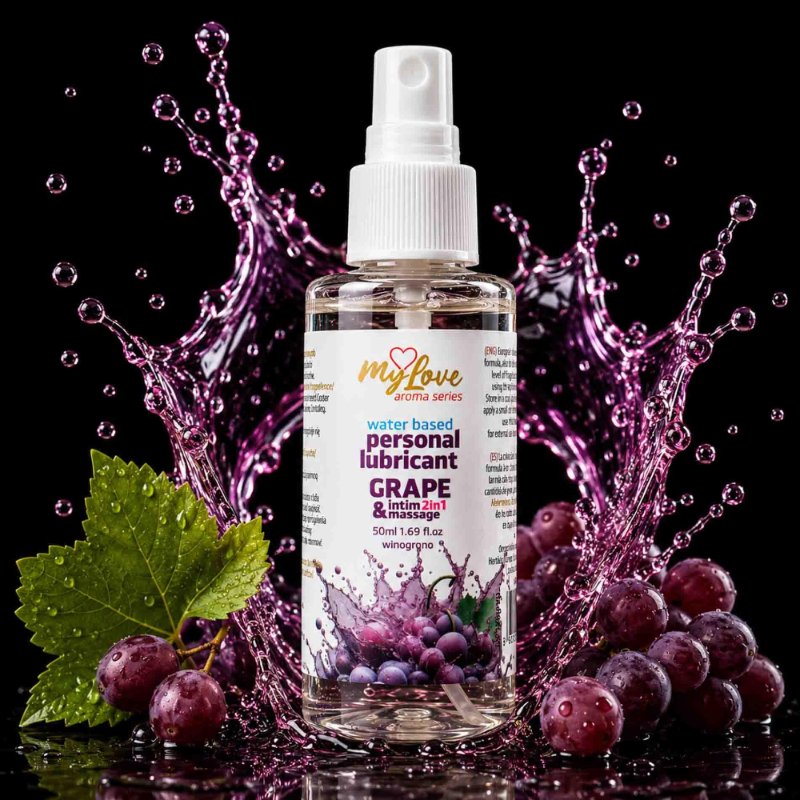2в1 лубрикант та масажний гель - MyLove Aroma Series Intim&Massage Grape, 50 мл
