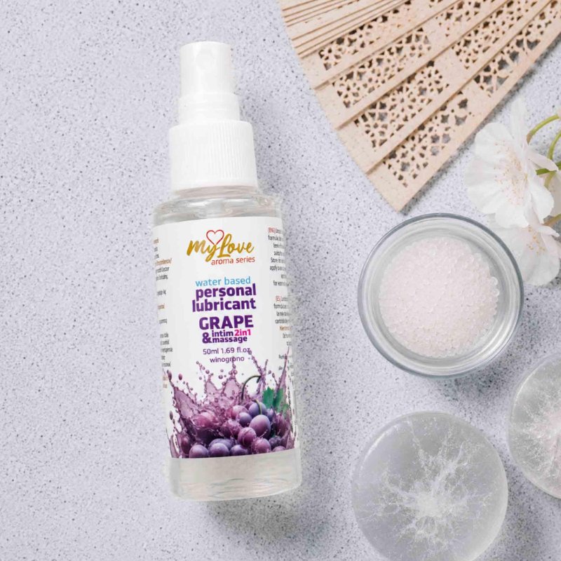 2в1 лубрикант та масажний гель - MyLove Aroma Series Intim&Massage Grape, 50 мл