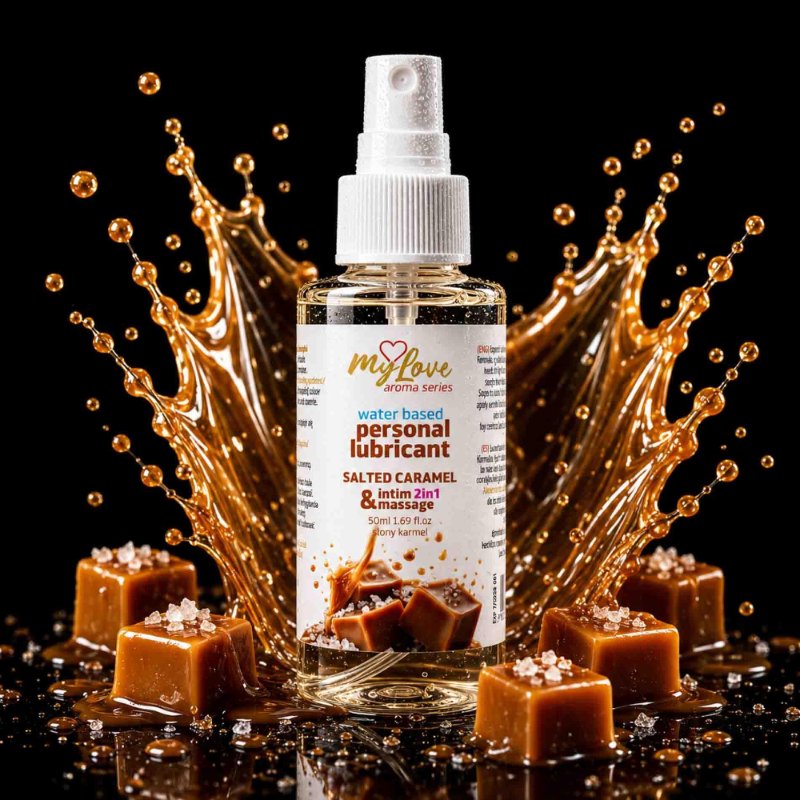 2в1 лубрикант та масажний гель - MyLove Aroma Series Intim&Massage Salted Caramel, 50 мл