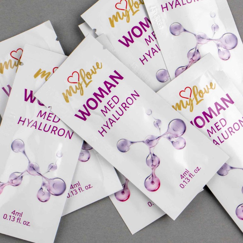 Інтимний зволожуючий гель-лубрикант для жінок - MyLove Woman Med Hyaluron, 4 мл