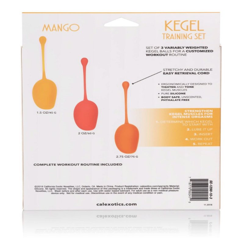 Набір вагінальних кульок - Calexotics Kegel Training Set Mango