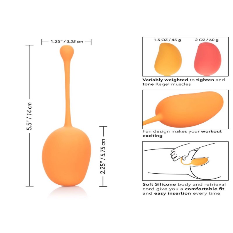 Набір вагінальних кульок - Calexotics Kegel Training Set Mango