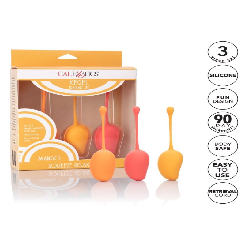 Набір вагінальних кульок - Calexotics Kegel Training Set Mango